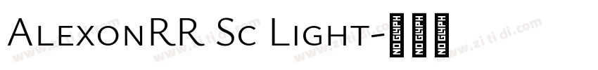 AlexonRR Sc Light字体转换